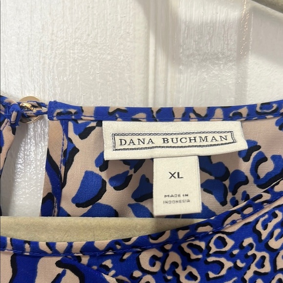 Dana Buchman Womens XL Blue Leopard Print Women's Top - Picture 2 of 5